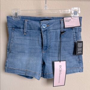 NWT BCBGeneration Blue Jean Trouser Shorts sz 0/24